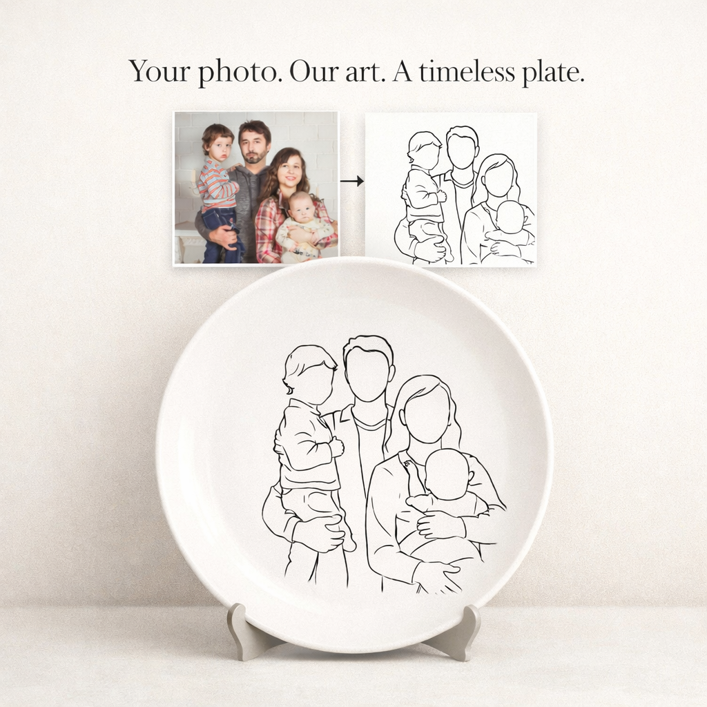 Custom Line Art Plate